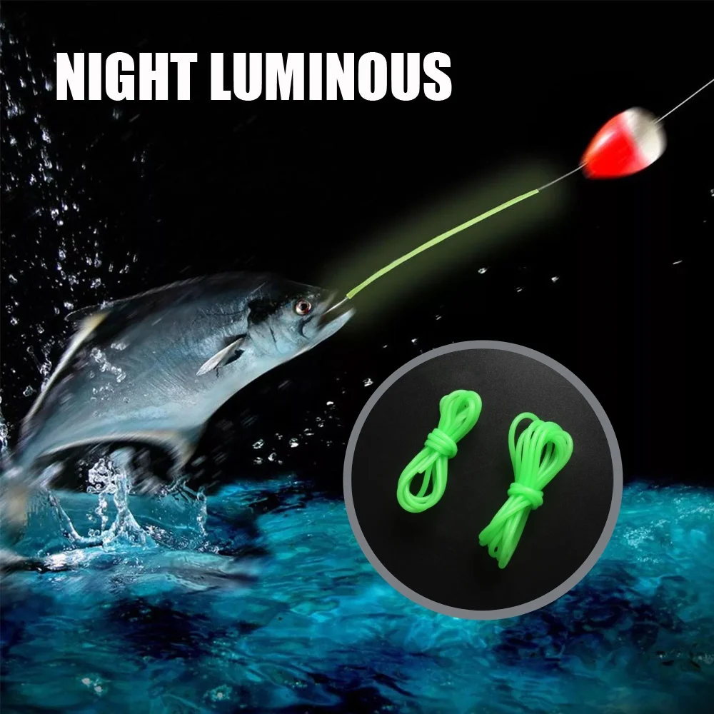 

1.5M Fishing Night Luminous Tube Green Soft Silicone Fishing Sleeves Fishing Rig Hook Line Glow Pipe Light Tackle Tackle Tool