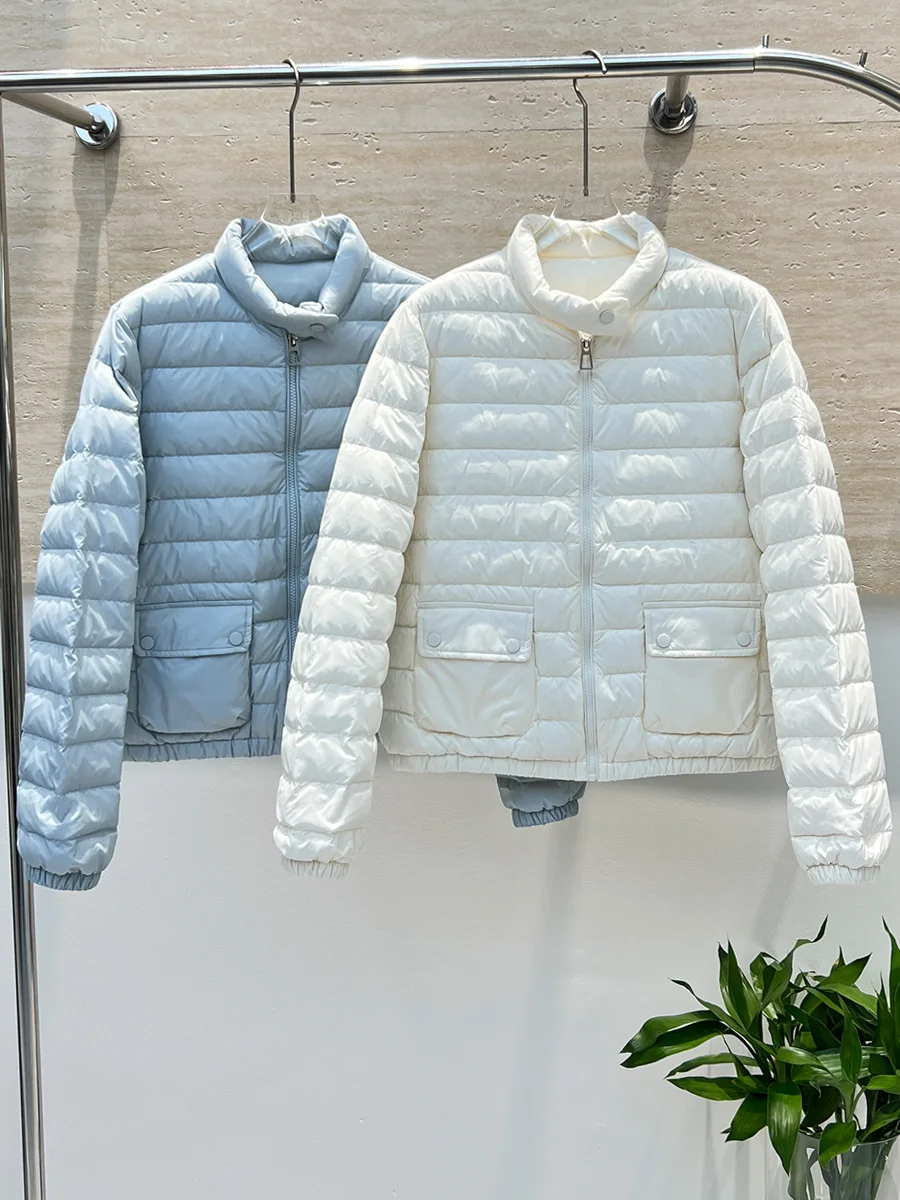 スリムフィット ダウンジャケット レディース 軽量 ダウン90% ホワイト ダウン 冬新作 スタイリッシュ アウターウェア コート