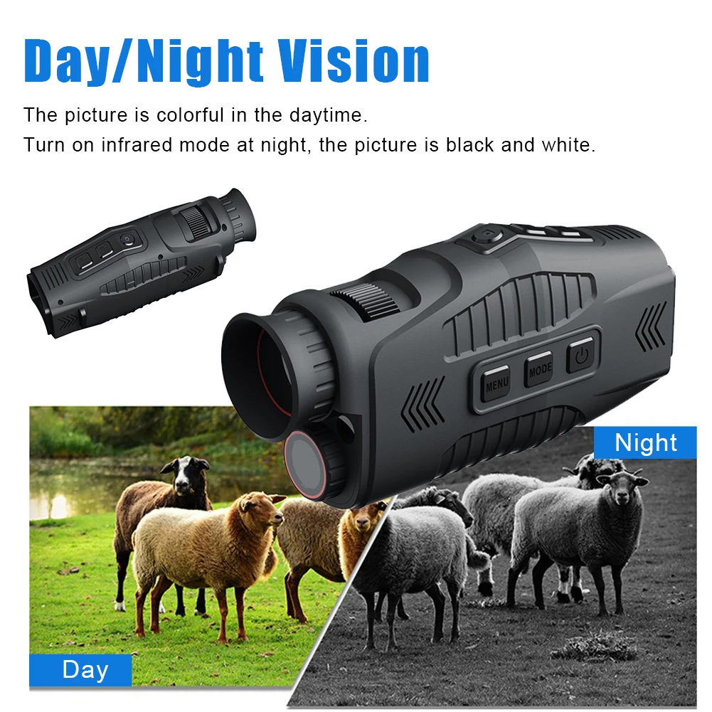 

1080P Monocular Infrared Night Vision Day Night Use Device 5X Digital Zoom 300M Full Dark Viewing Distance Hunting Telescope