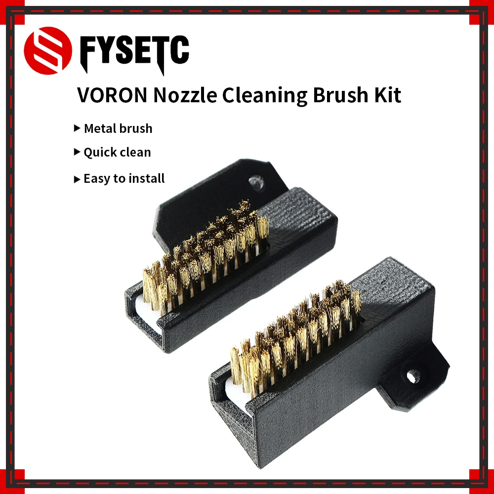 Voron Cleaner Brush Tool Copper Wire Toothbrush Copper Brush Handle for Nozzle Heater Block Heat Bed Hotend Cleaning 3D Printer