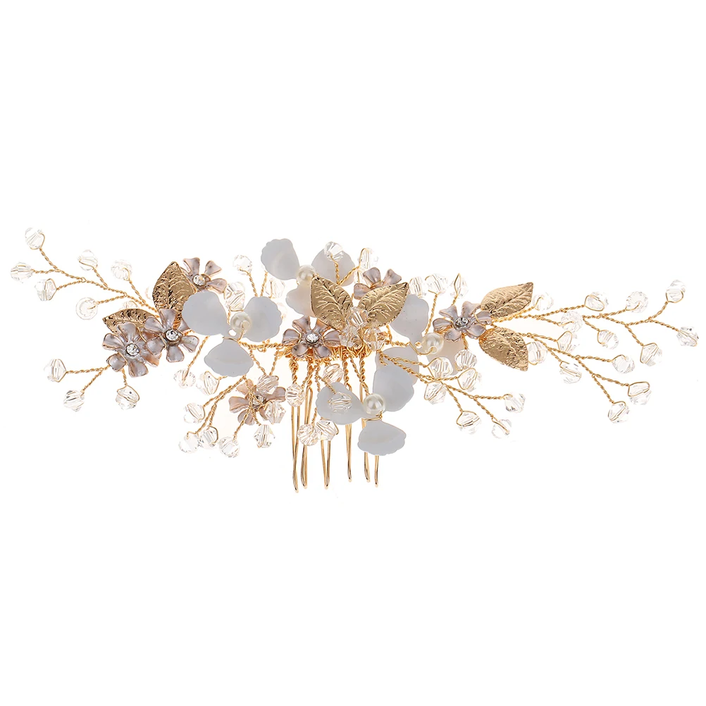 

Elegant Crystal Bridal Hair Comb Lightweight Wedding Accessories Prom Party Side Combs Hairstyling Tools Bride