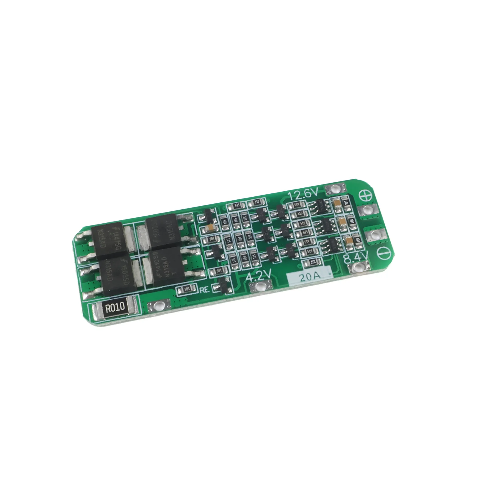 3S Li-ion Battery Protection Board BMS 20A 12.6V with Balance PCB Cell Eq Overcurrent Protection for 18650 Drill Motor