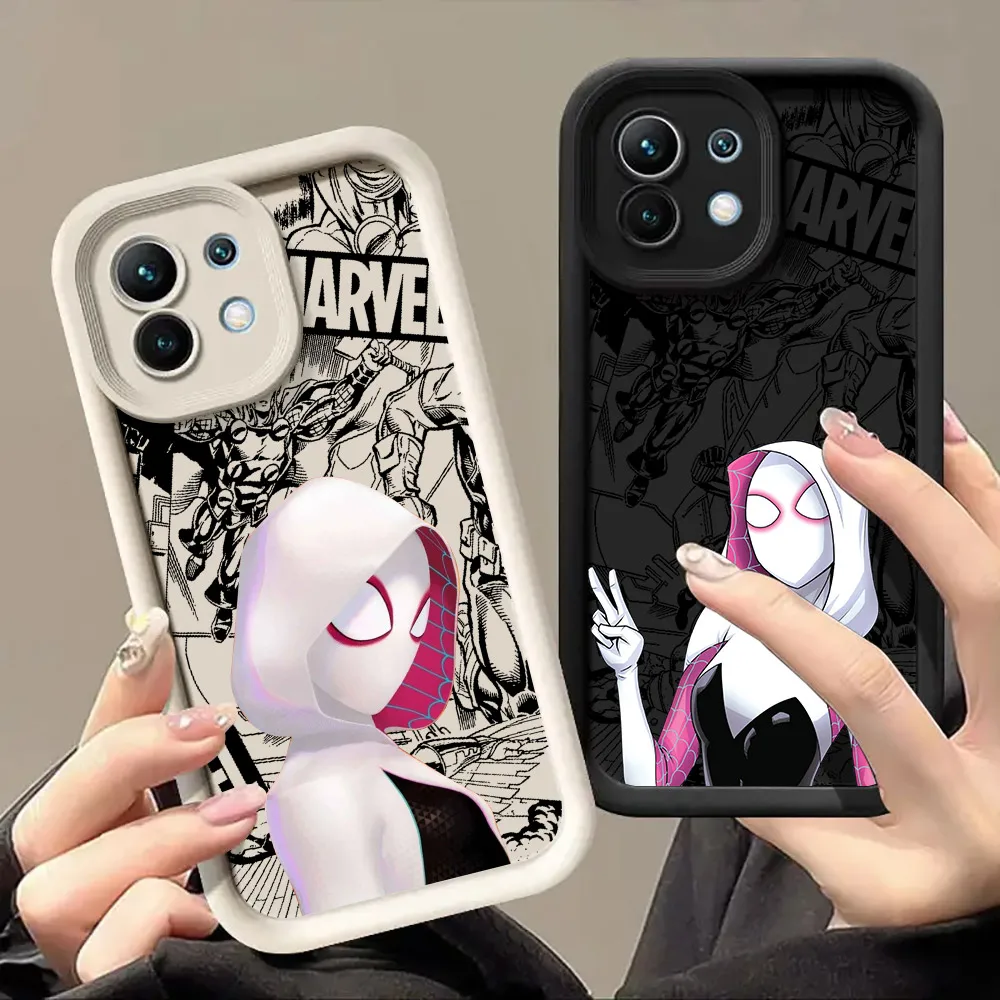 

Spider-man Gwen Marvel Phone Case for Xiaomi Mi 13T 14 14T 15 15T Pro 17 Ultra Poco M7 M8 F8 F7 X7 X8 Pro Max Shockproof Cover