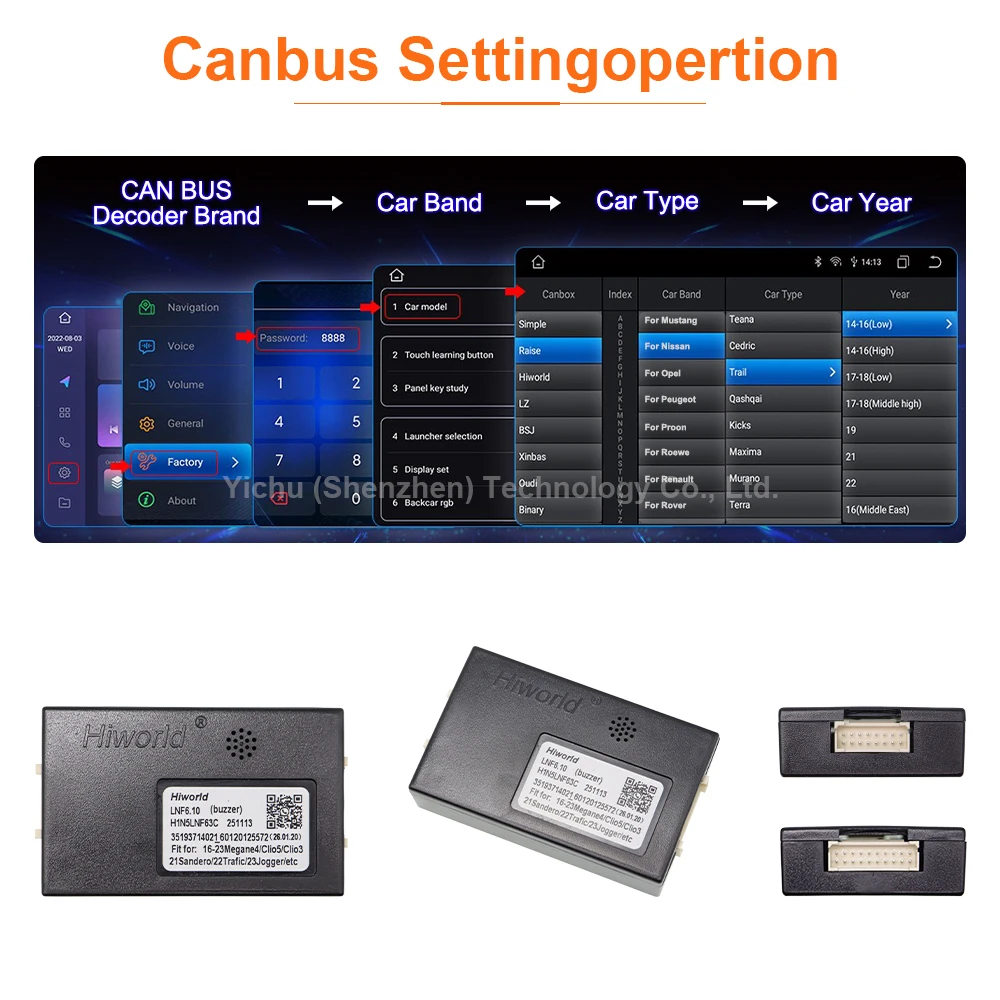 Picture 5: Hiworid Canbus Decoder for Renault Fluence 2012 Android Radio Connector 16 Pin Harness for Renault Megane 3 2012 Turkish Edition