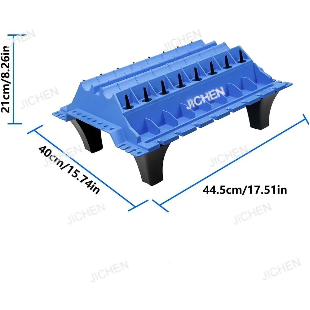 

Стенд для обслуживания двигателей: детали впускного и выпускного коллекторов, головка блока цилиндров, винты, клапаны, коромысла, верхние клапаны, пружины клапанов, фиксаторы клапанов