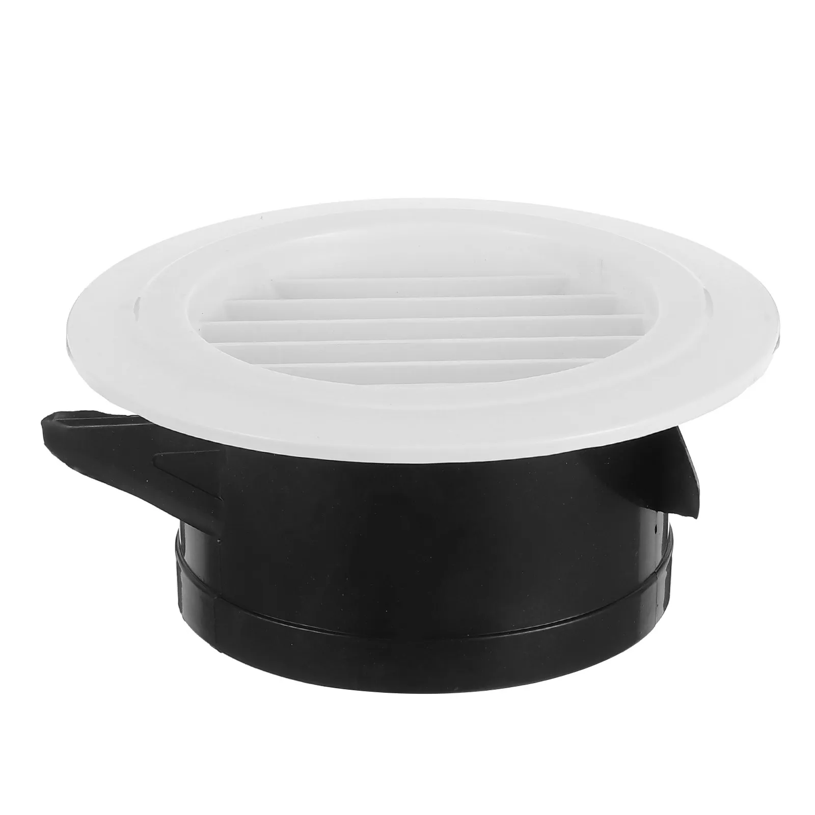 Round Exhaust Vent Cover 125Mm Plastic Louvered Screen Air Vent Wall Soffit Hvac Ducting Bathroom Kitchen Insect Protection