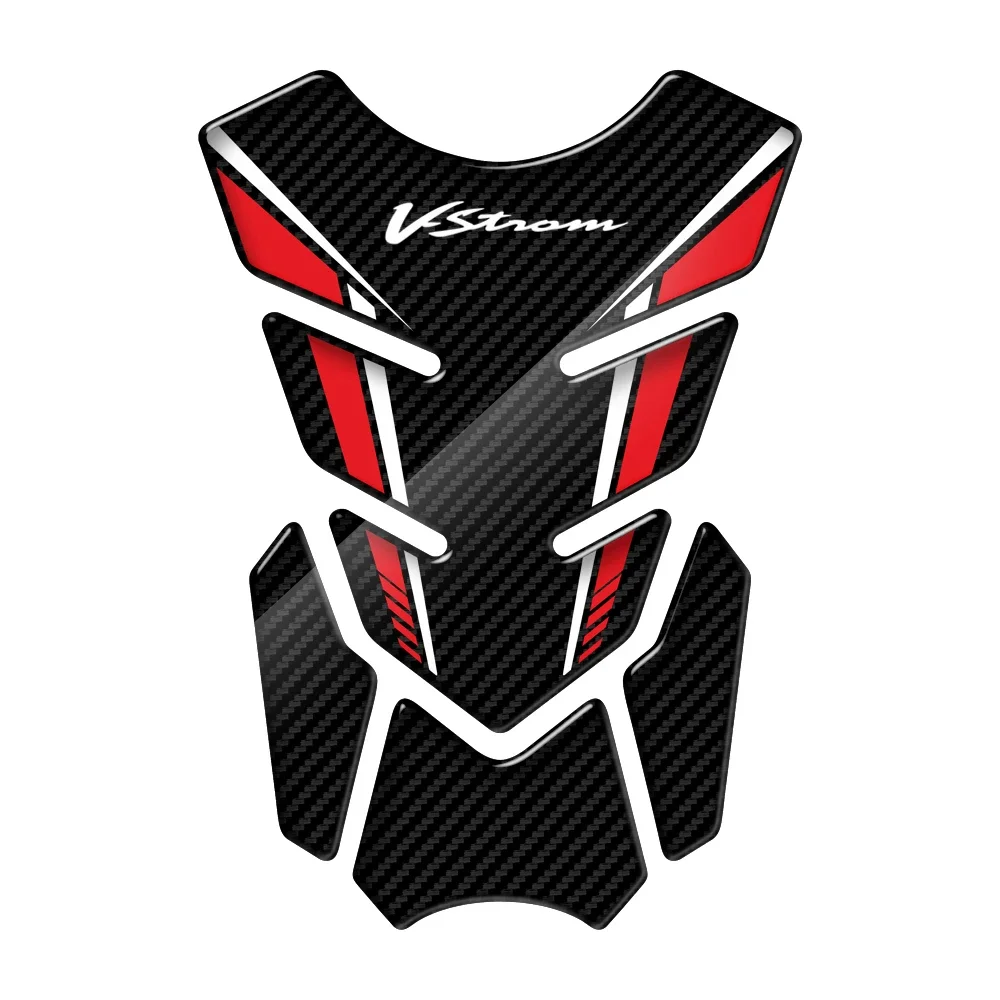 For Suzuki V-Strom 250 650 1000 1000XT 3D Resin Carbon-look Motorcycle Tank Pad Protector