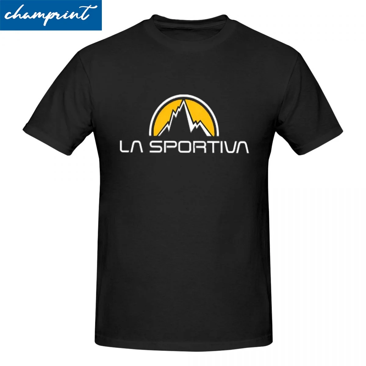 La Sportiva-Camiseta de escalada para hombre, Tops de algodón, Hip Hop, cuello redondo, manga corta