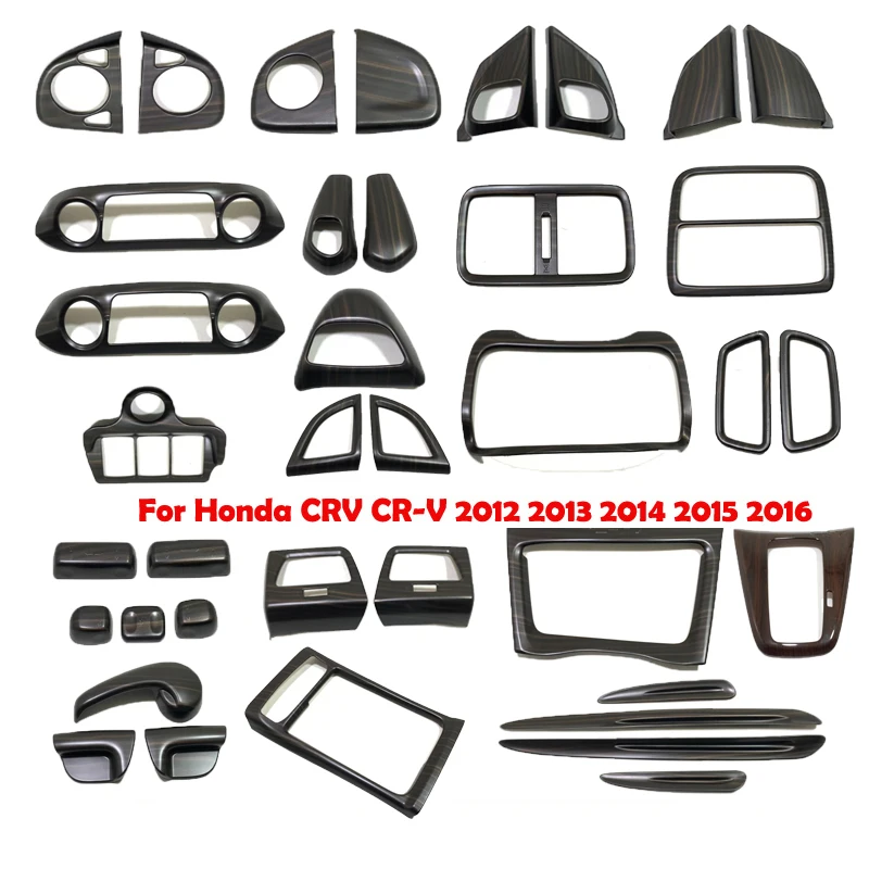 LHD ABS Peach Wood for Honda CRV CR-V 2012 2013 2014 2015 2016 Center Control Door Handle Window Glass Lift Switch Panel Cover