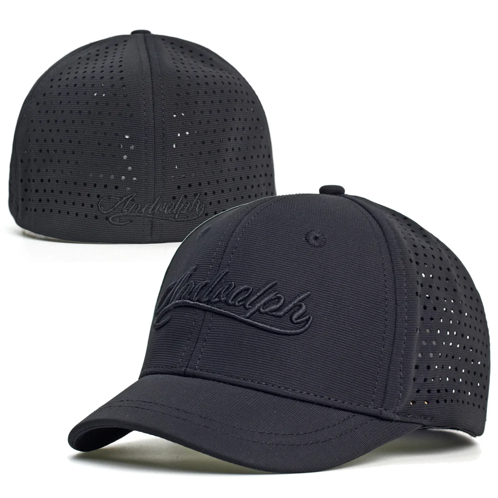 Mesh-Baseballkappe mit kurzem Schirm und geschlossener Rückseite für Herren und Damen – Atmungsaktive Snapback-Mütze, passende Dad-Hat, verstellbar, einfarbig im Trucker-Stil – Detail 5