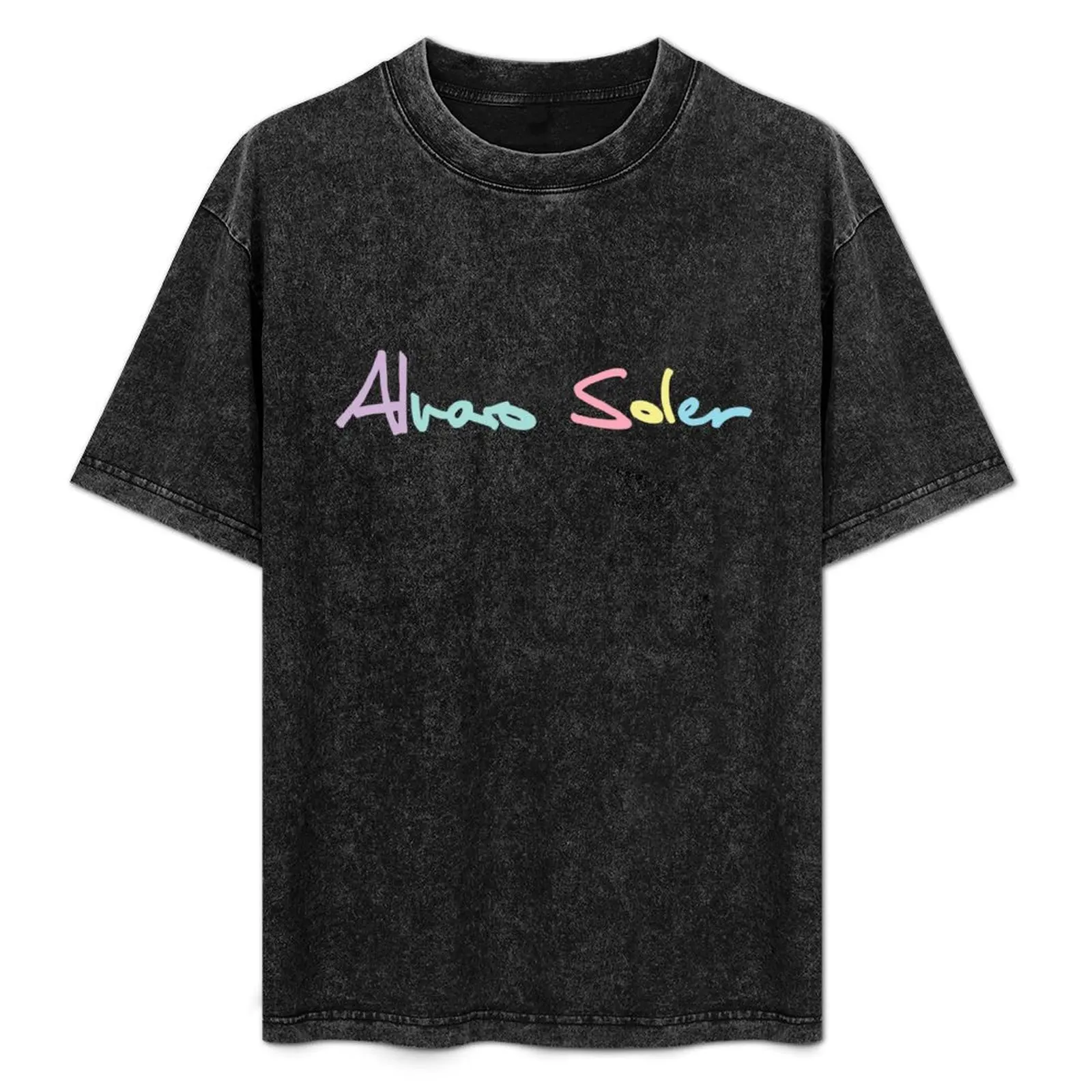 

alvaro soler - handwritten signature design T-Shirt Athletic Fit Sports Short Sleeve Top