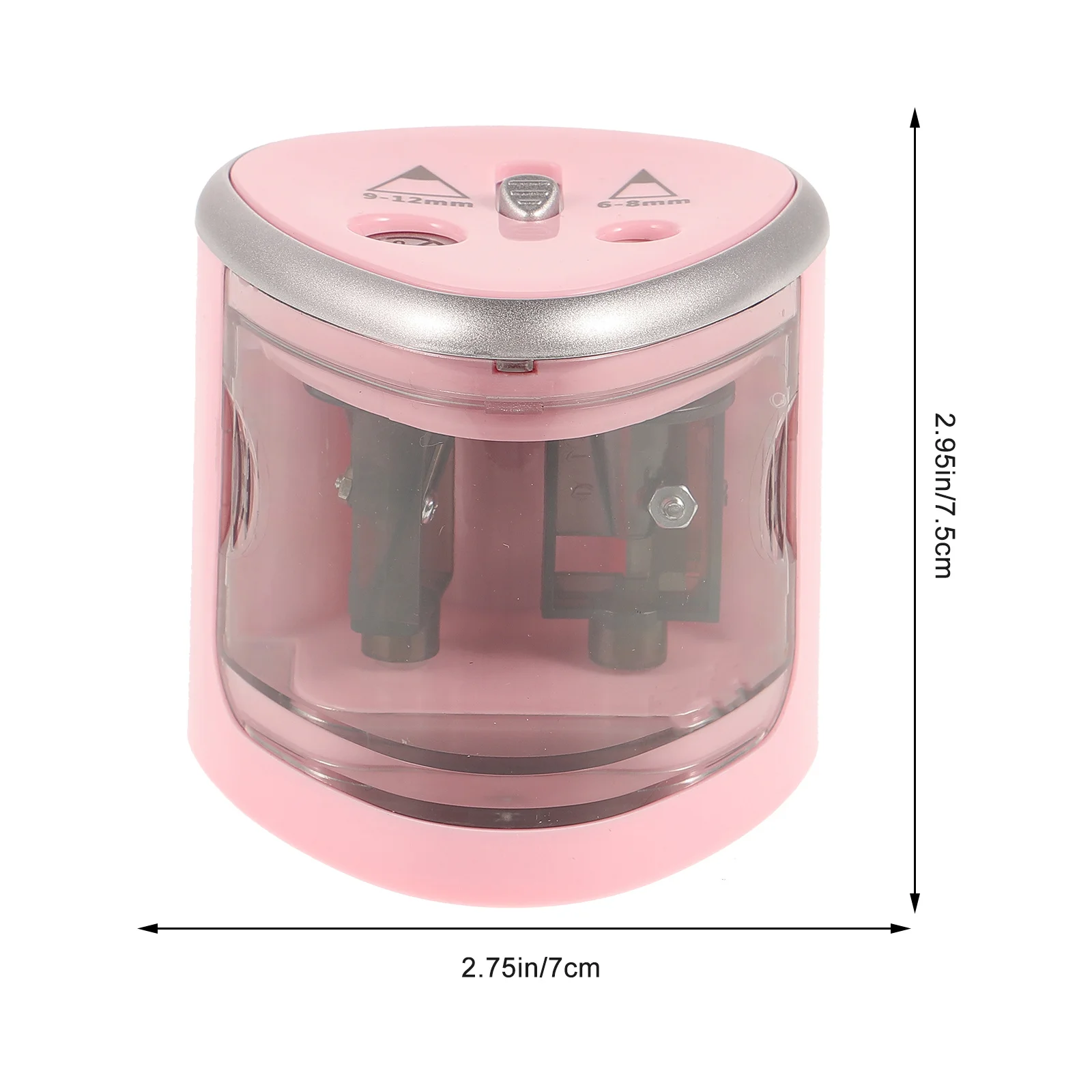 Temperamatite elettrico automatico doppio foro 6-12 mm azionato 3-5S affilatura rapida per bambini artisti studenti ufficio