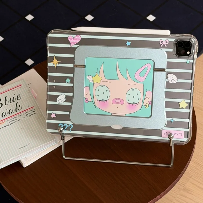 Y2K Cartoon Girl Tablet Case for iPad Mini 6 7 8.3