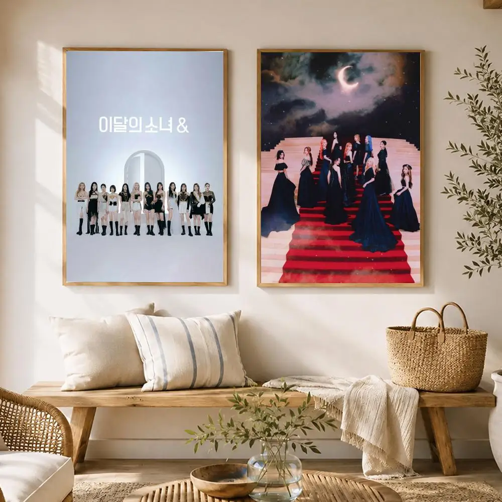 Korean Kpop Girl Group LOONA Poster HD poster wall art self-stick no-residue for home cafe office great gift