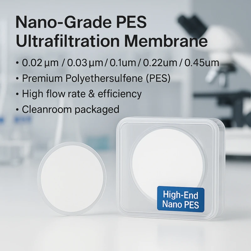 0.02um 0.03um نانو الصف PES غشاء الترشيح الفائق استخدام المختبر لثقافة البروتين وسائل الإعلام عينة إعداد غرف الأبحاث