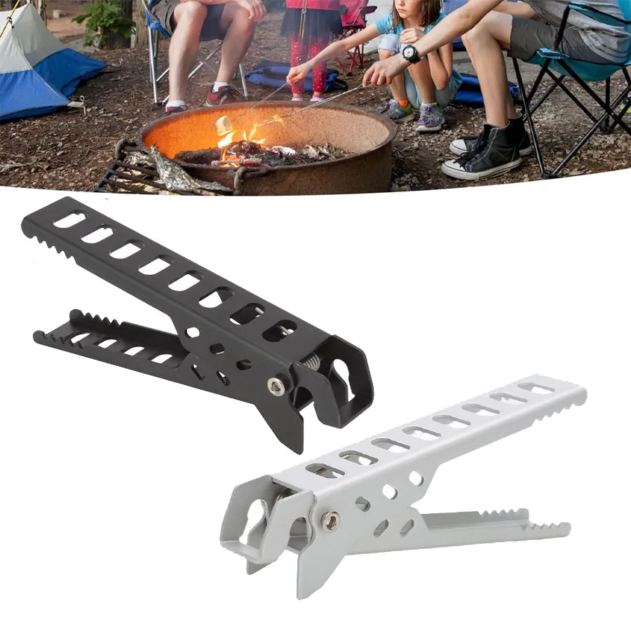 

2pcs Anti-scalding Pot Clips,Plate Holder Pot Holder Lifter Clip Clamps For Outdoor Cooking Picnics Hot Pot Grippers Tool