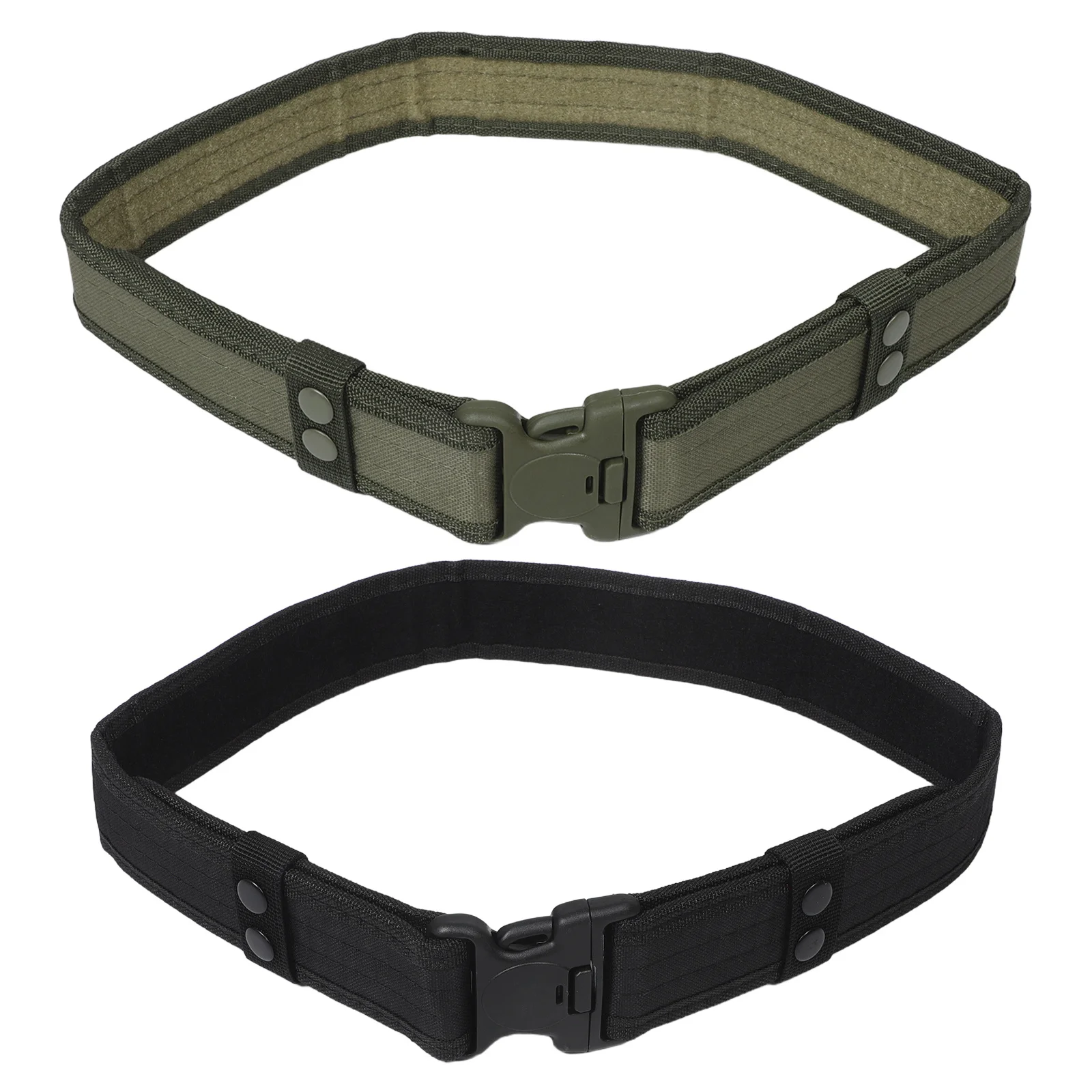 2 قطعة حزام تكتيكي خارجي قابل للتعديل من القماش حزام خصر بإبزيم بلاستيكي للاستخدام في المشي لمسافات طويلة #3
