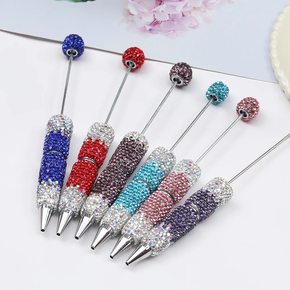 Cordial Design 20Pcs 17*148MM DIY Jewelry/Rhinestone Plastic Pens/Hand Made/Beaded Pen Accessories/Beadable Pen Findings #17758