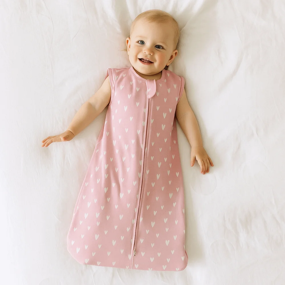 

Cute Cotton Baby Sleeping Bag Thin Breathable Pajamas Newborn Swaddle Blanket Lightweight Soft Baby Vest Pajamas for Newborn