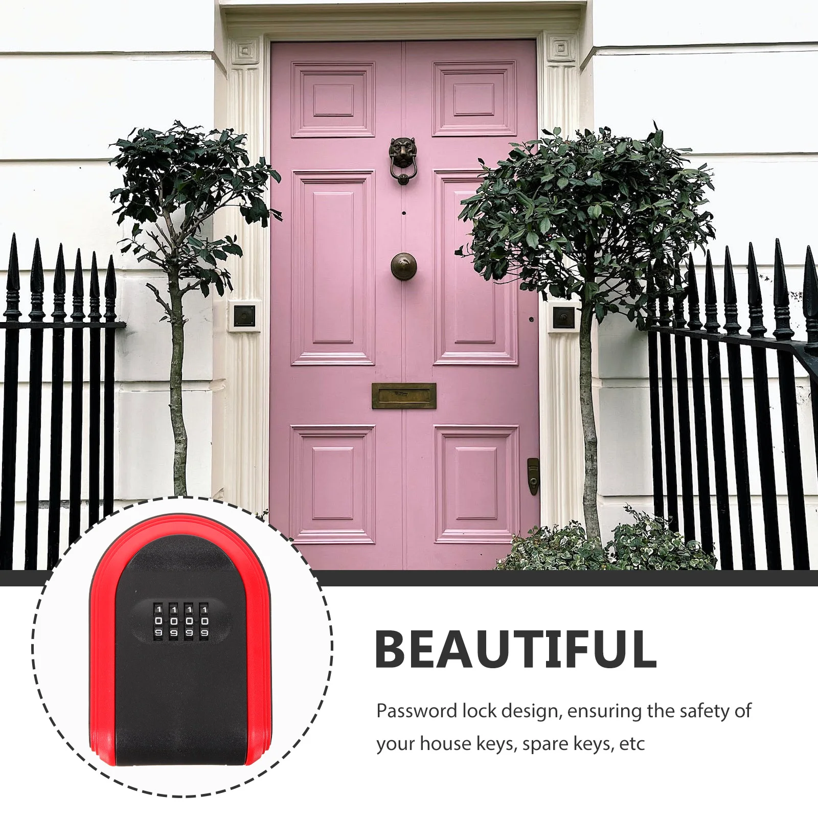 4 Digit Password Key For House Office Outdoor Wall Mount Security Box With Combination Lock Storage Box Lock Boxes