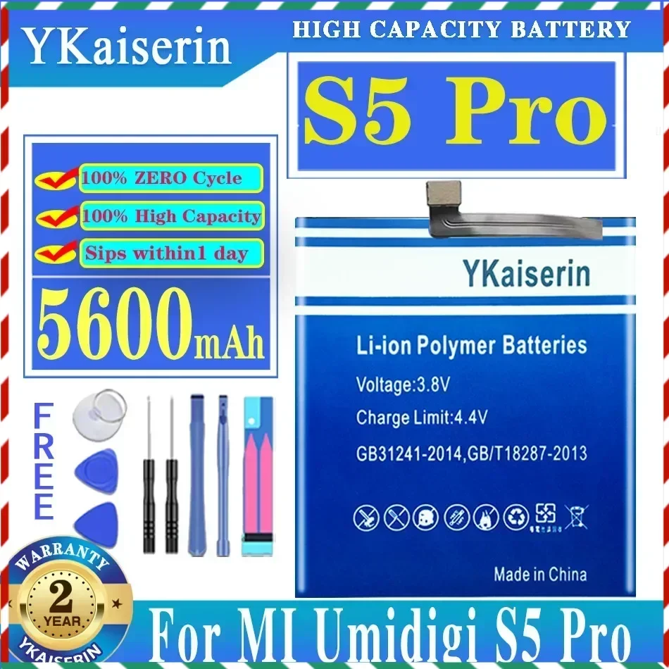 YKaiseri 5600mAh S5 Pro Battery For UMI Umidigi S5Pro