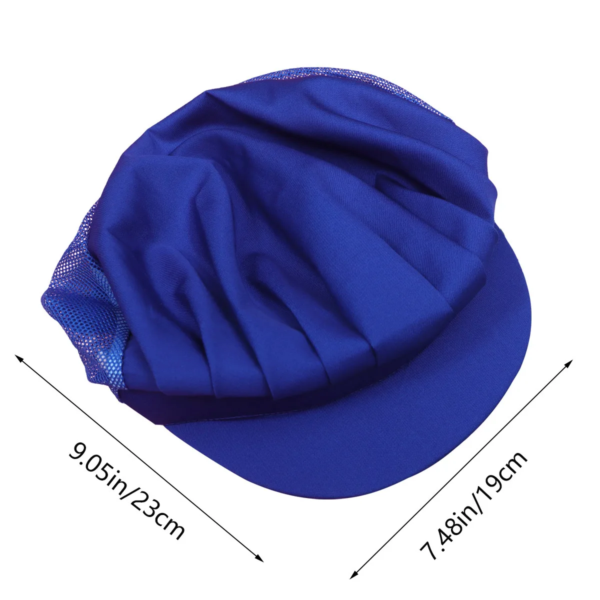 Chapéu de chef de malha respirável boné de trabalho protetor para homens mulheres azul confortável durável lavável absorvente de suor