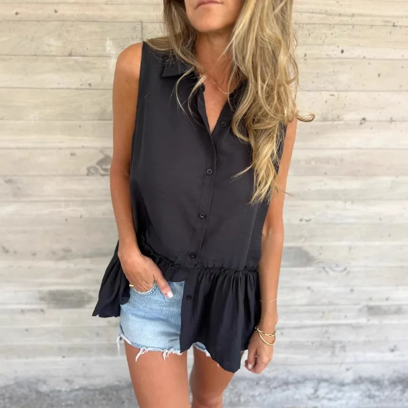 

Summer Dress Women 2022 Tees Turndown-collar Women 2205 New Chic