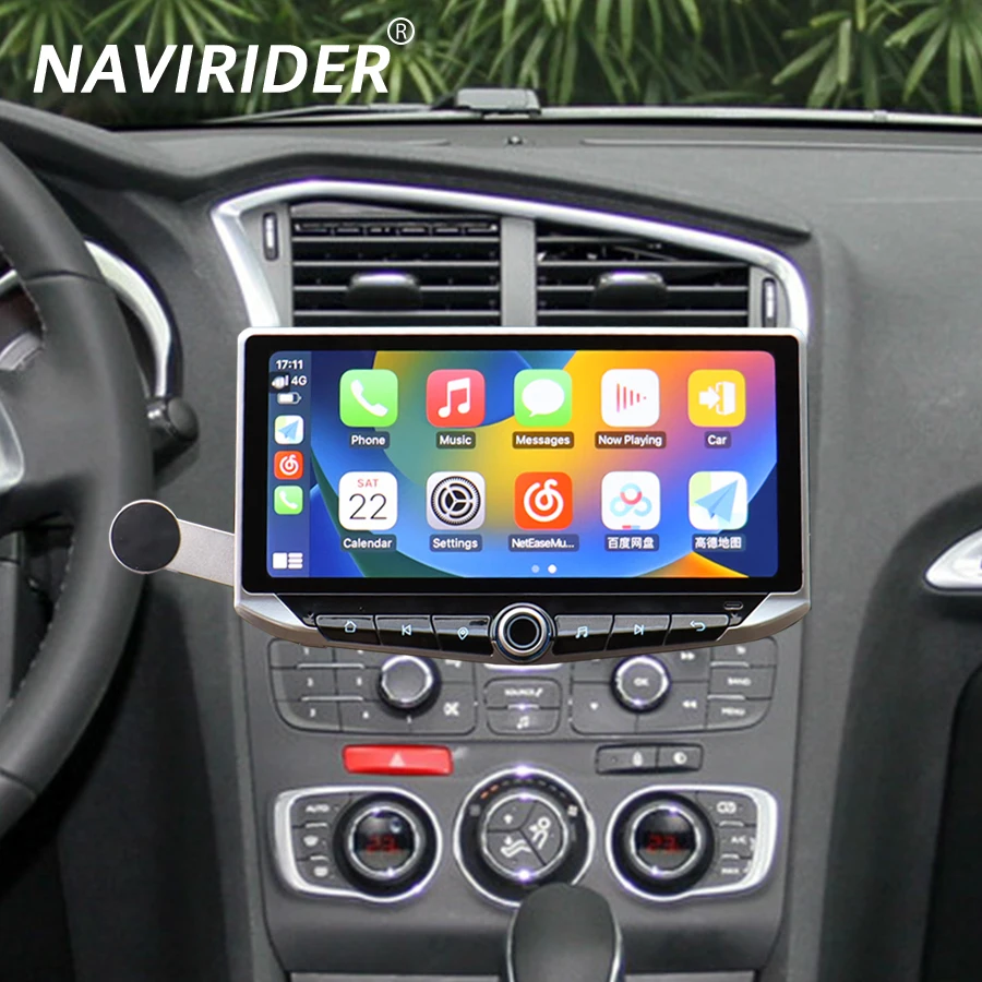 Android 14 Qled Screen 10.88Inch Carplay For Citroen C4 2012 - 2017 Car Radio Multimedia Video Player Navi GPS Head Unit CarPlay