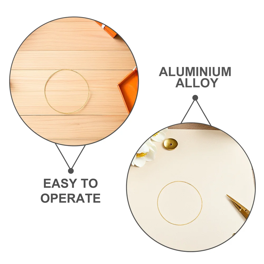 10Pcs 라운드 메탈 링 강력하고 쉽게 변형되지 않는 DIY 장식품 드림캐처 공예품 공예 후프 라운드 링 DIY 후프