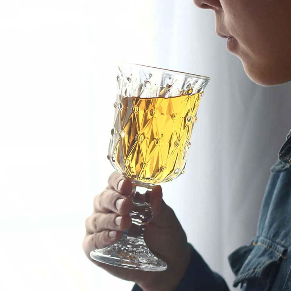 

Thickened Red Wine Glass Goblet Clear Compact Glass Wine Cup Cocktail Drinking Cup Home Bar Party Cocktail Glasses