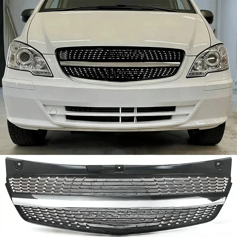 Premium Diamond Mesh Front Grille Exterior Replacement Parts