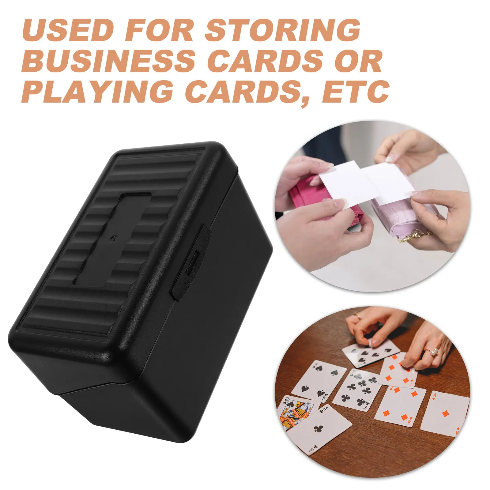 صندوق بلاستيكي حامل بطاقة عمل سعة كبيرة لمكتب منظم سطح المكتب غطاء غبار حقيبة تخزين بطاقة الفهرس المحمولة #2