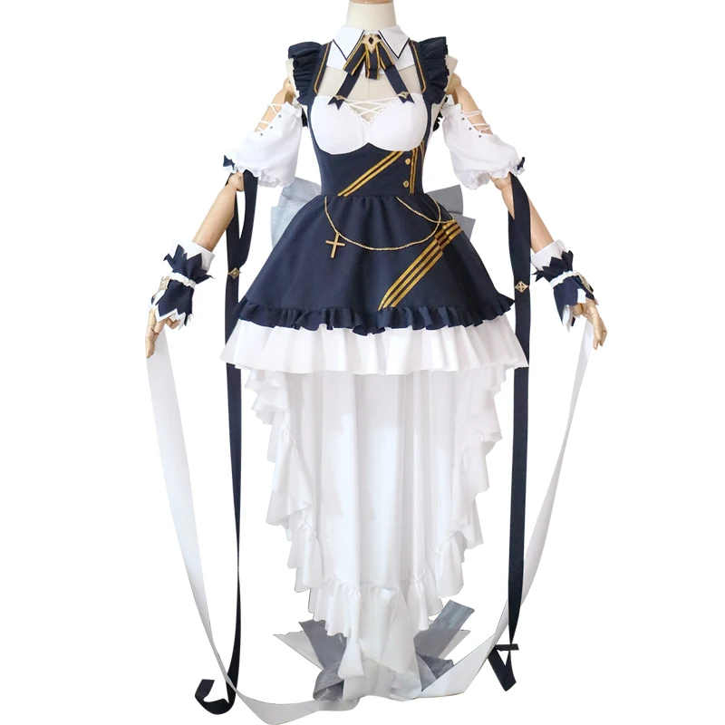 HMS Cheshire Cosplay Game Azur Lane Cos Anime Women Maid Outfit Apron Dress Role Play Clothing Halloween Party Costume Stock