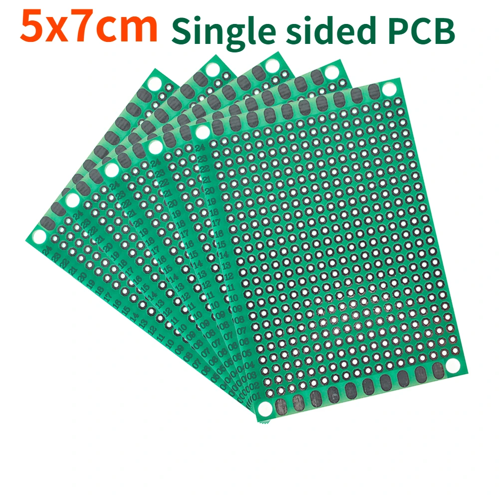 

10PCS/Lot 5x7cm Single sided Prototype Diy Universal Printed Circuit PCB Board Protoboard 5*7cm for Arduino Experiment