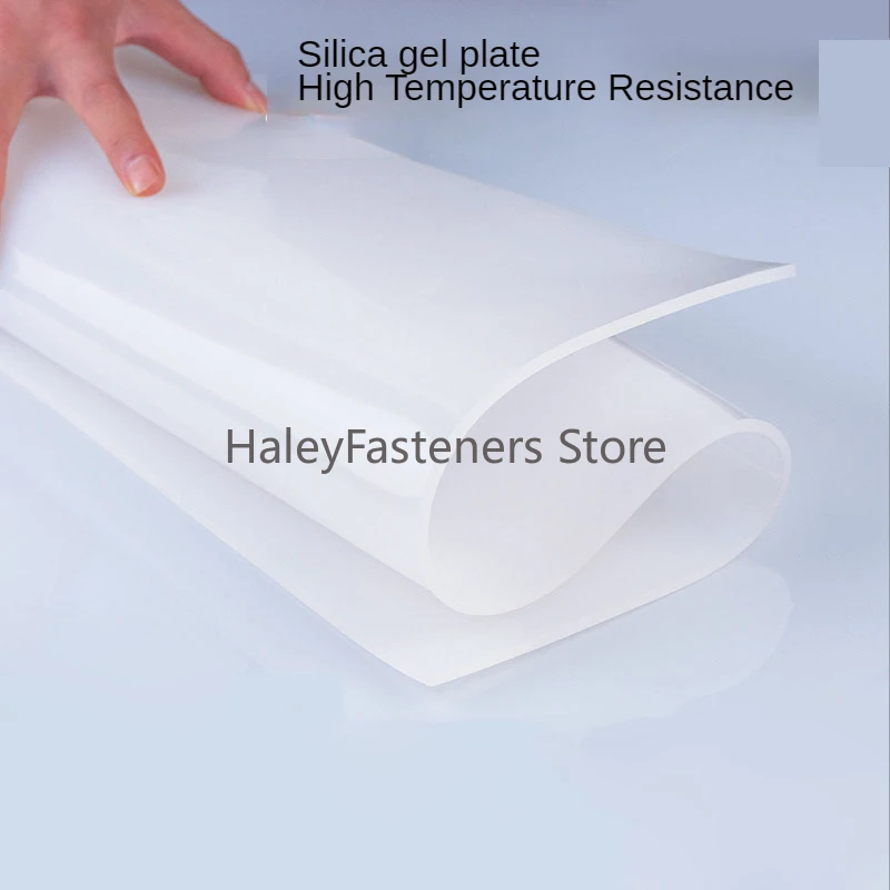 Esteira transparente do silicone branco, folha de borracha inodoro, resistente de alta temperatura, esteira da resina, 1mm, 2mm, 3mm