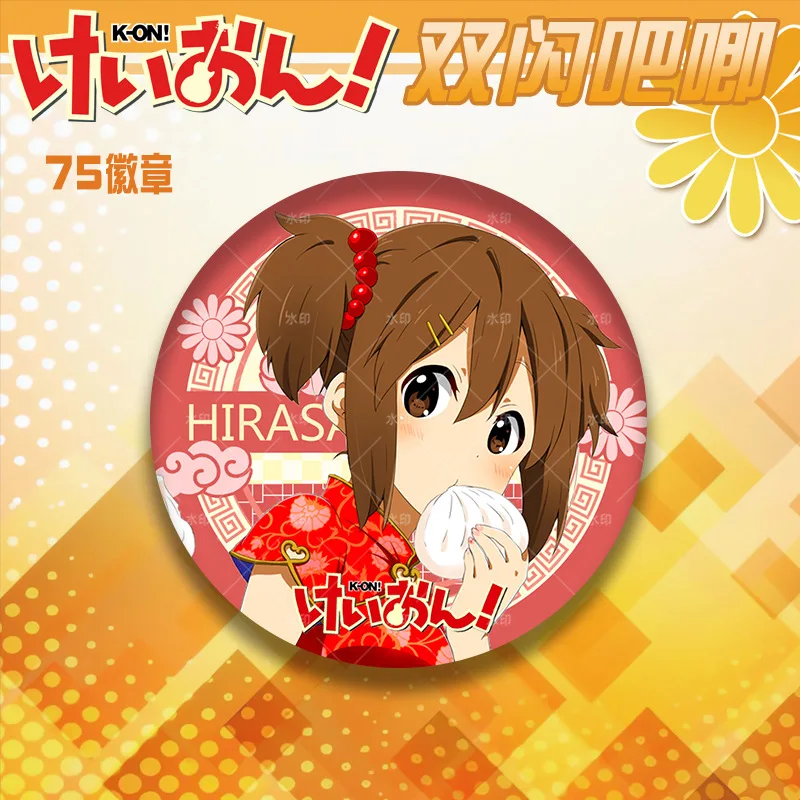 ك أون! شارات المينا يوي Azusa دبابيس ميو ريتسو موجي دبابيس الرسوم المتحركة بروش Kawaii أنيمي شارة لحقيبة الظهر الملابس التلبيب الهدايا