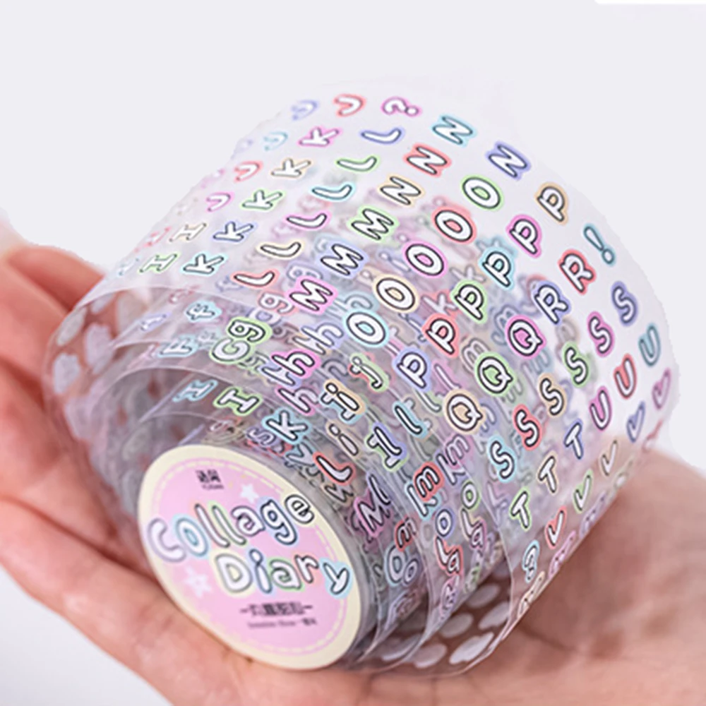 Creativity Text Elements Die-cut Tape Handbook Material DIY Collage Decorative Stickers Stationery