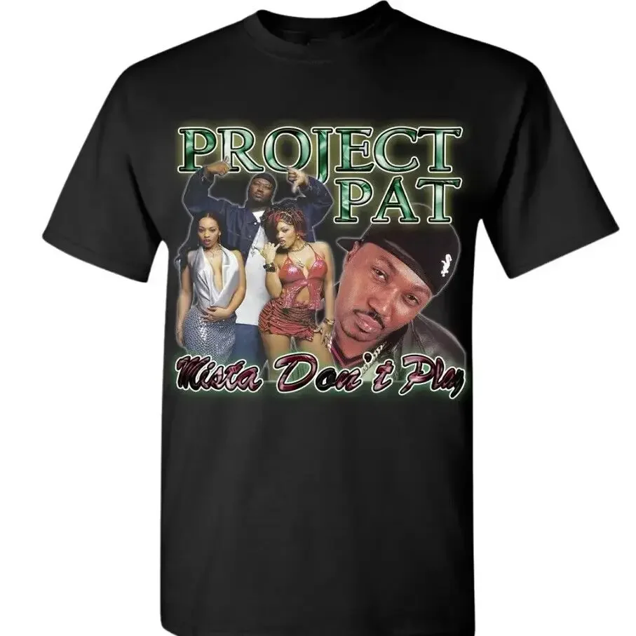 New Project Pat Rapper Three 6 Mafia T Shirt Black S 5Xl