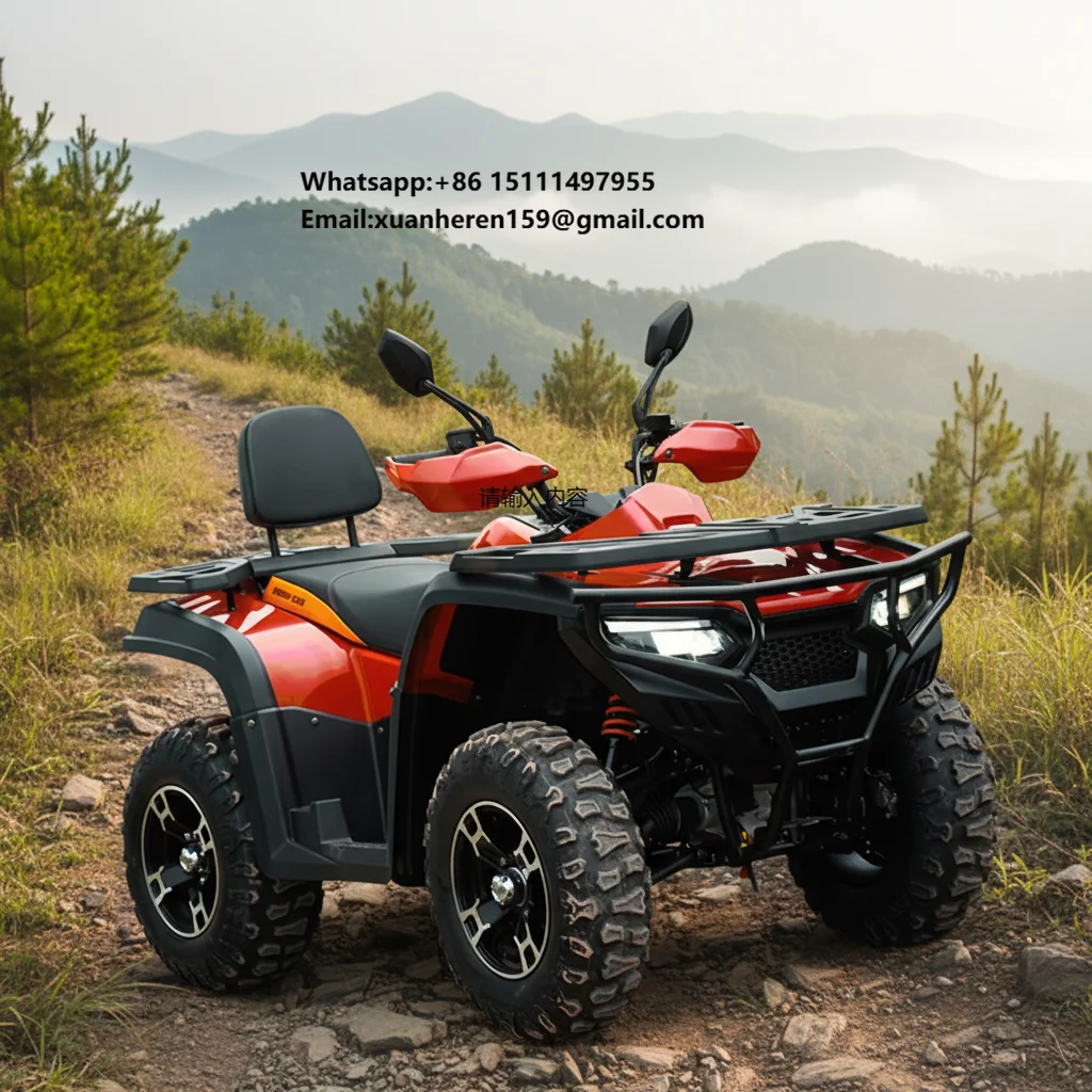 China Heavy Duty 300CC 4WD Gasline ATV Quad Buggy CE Certified All Terrain Vehicle for Dune Rock