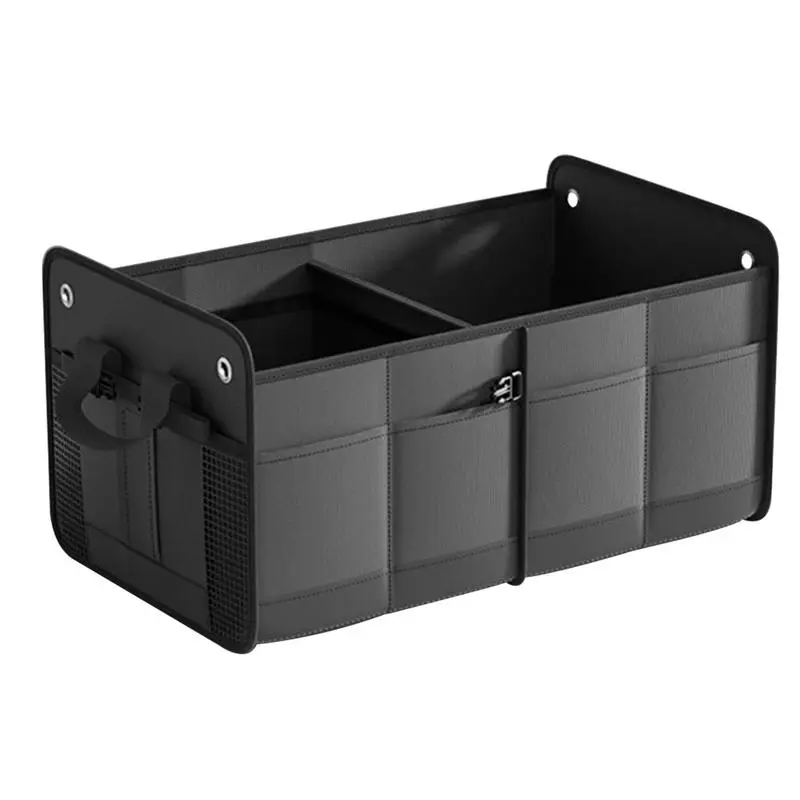 

Car Trunk Storage Box Car Trunk Organizers Storage Box 60L Sturdy Organizer Foldable Compartments Car Storage Box For Car