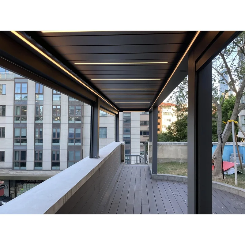 Factory Price Aluminium Profile Shade Gazebo Cover Retractable Roof Pergola Bioclimatic Pergolas