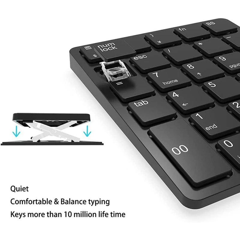 Wireless Numeric Keyboard 2.4Ghz Wireless Rechargeable Numeric Keyboard For Laptops