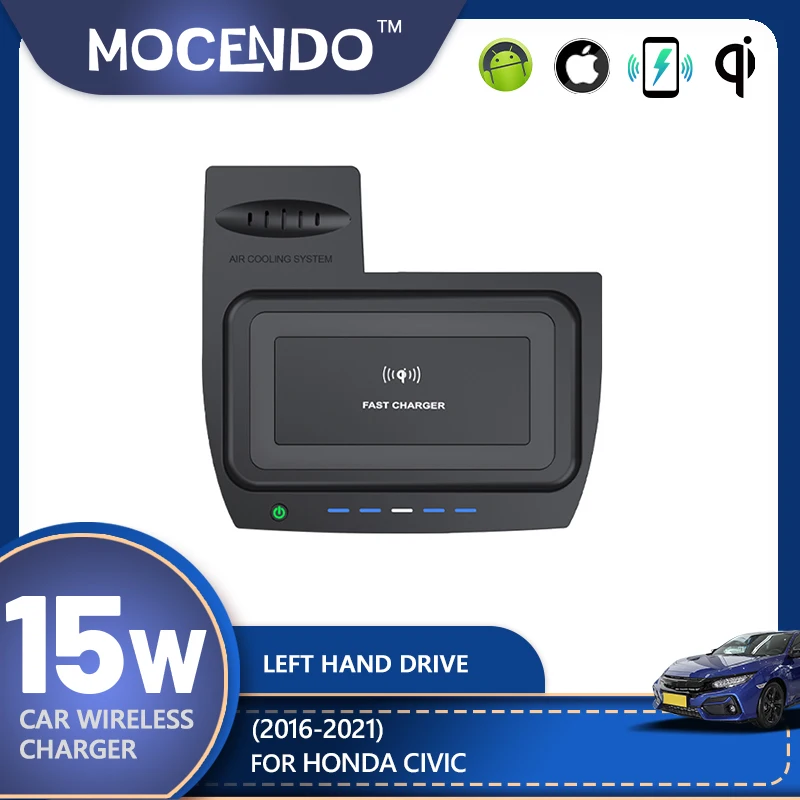 For Honda CIVIC 10th Generation 2016-2021 Wireless Charger Charging Holder Car Accessories Car Charger Adapter