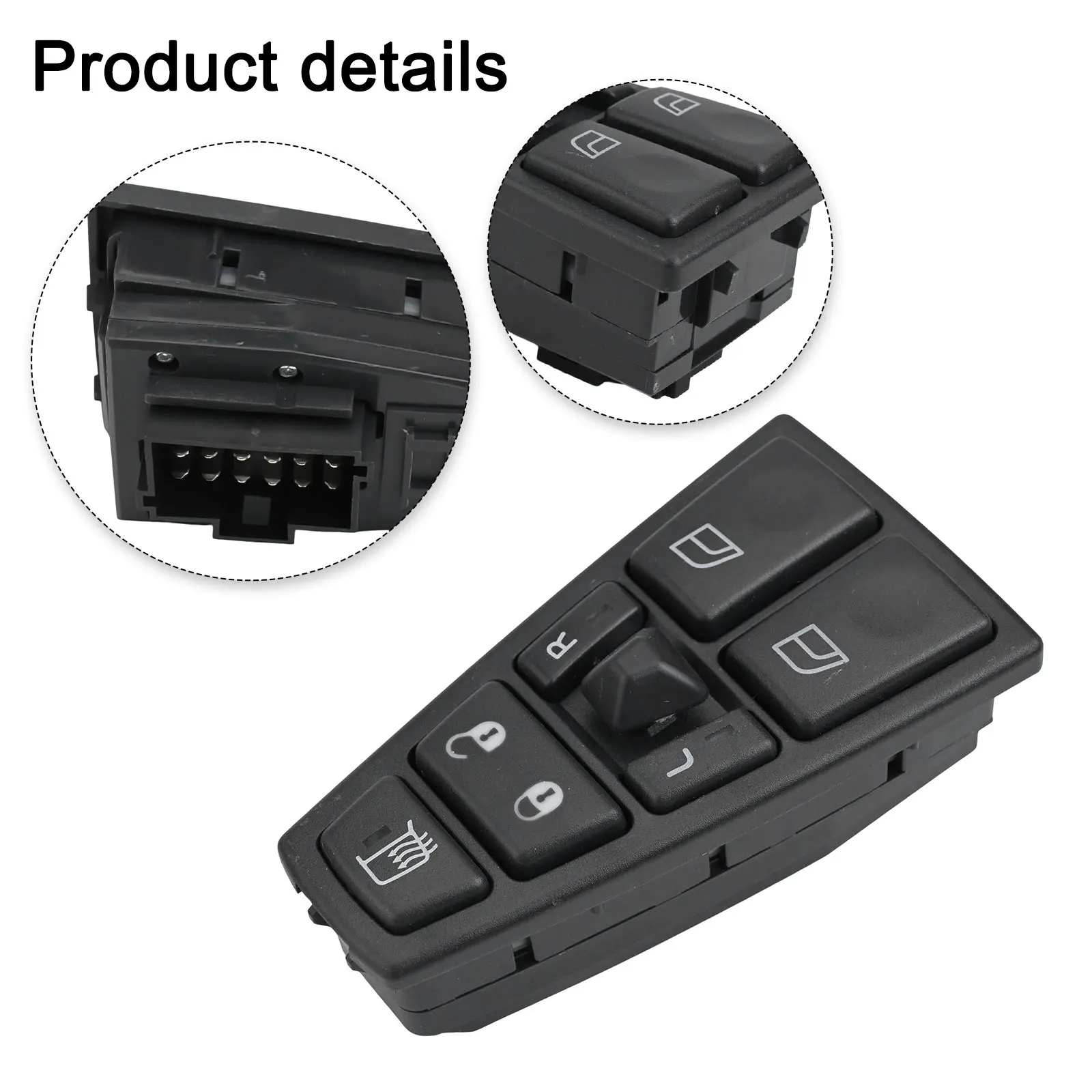 Black Mirror Control Mirror Lift Button Under Various Conditions For Volvo Models OEM Fit 6.5*5.5*13cm For VOLVO FH 12