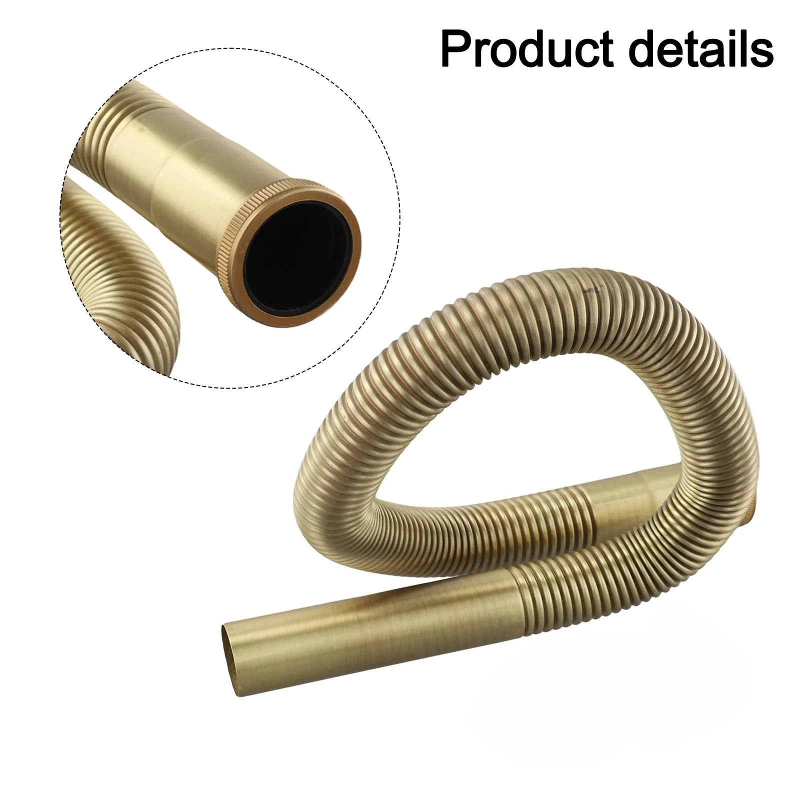 Compatible With Standard Sink Systems Bathroom Kitchen Basin Scalable Length 80cm Big Head 32mm Brass Hose Siphon