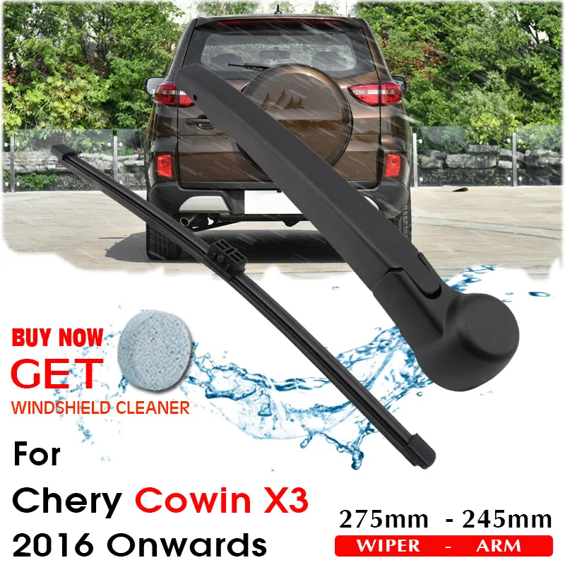 Car Wiper Blade Rear Back Window Windscreen Windshield Wipers For Chery Cowin X3 Hatchback 275mm 2016 Onwards Auto Accessories