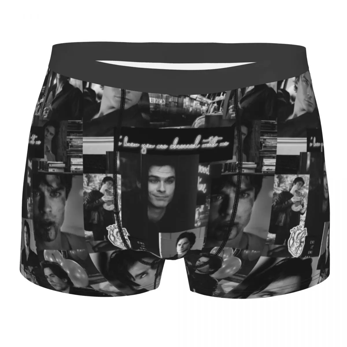 Custom The Vampire Diaries Boxer Shorts Men 3D Printed Male Soft Damon Salvatore Underwear Panties Briefs