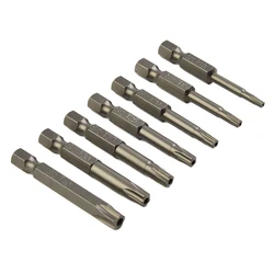 Hollow Bits Screwdriver Bit Alloy Steel Set T10 T15 T20 T25 T27 T30 T40 50mm Length Kit Five Star Hex Head Screwdriver Bits