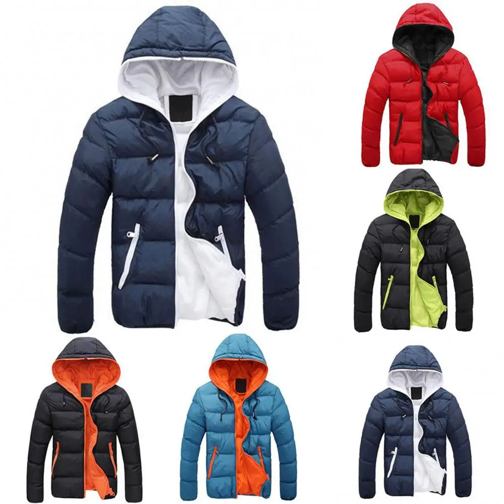 Winter Jacket Hooded Coat For Men Thick Warm Winter Jacket Men Windproof Parka Winter Jacket Hooded Jacket Men Windproof Parka