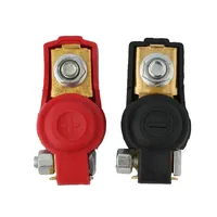 2pc Automotive Battery Terminal Wire Cable Clamp Connector Car Caravan Boat Accessories 12V 24V Positive Negative